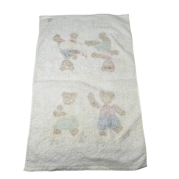 Springmaid Hand Towel Gear Kids Bears Sports Theme USA Vintage Linen 25 x 16 - Picture 2 of 13